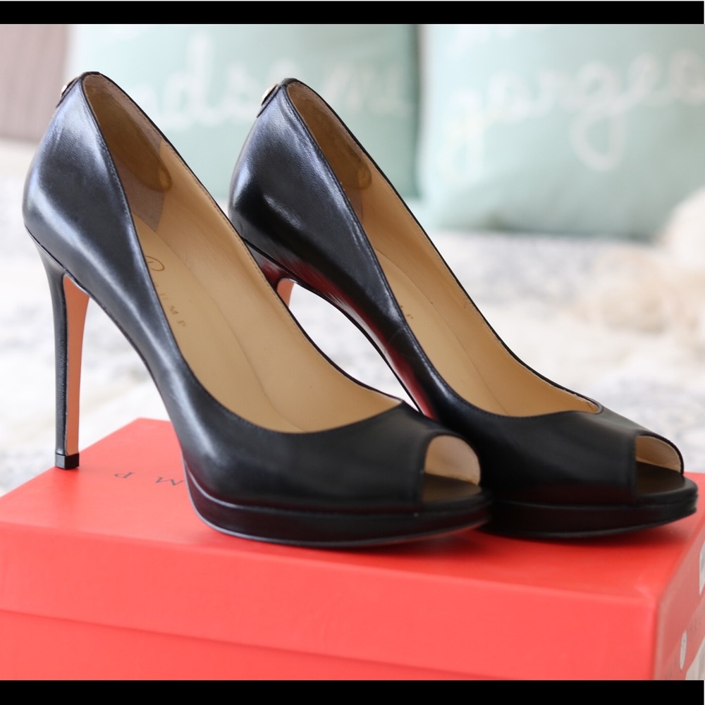 I️vanka Trump Black Peep Toe Pumps
